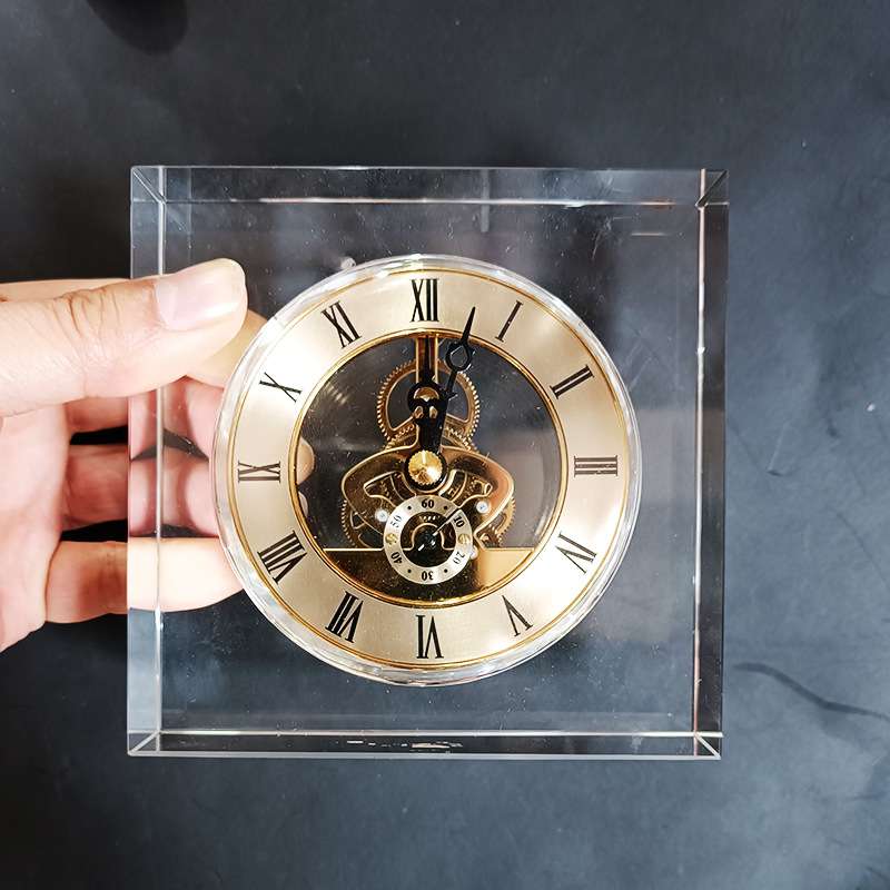 Crystal Silent Table Clock Lux - Accessories For Your Gaming Room ulasan dan harga