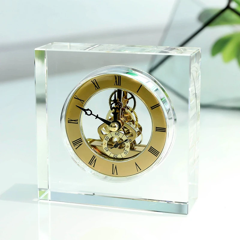 Crystal Silent Table Clock Lux - Accessories For Your Gaming Room ulasan dan harga