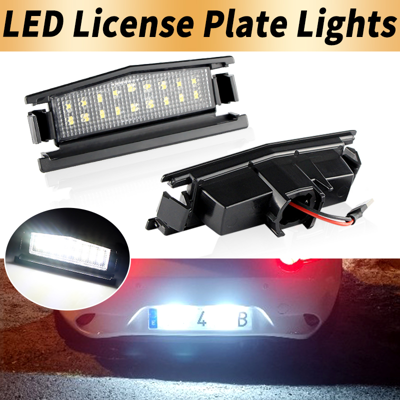 2PCS White LED License Plate L - Gaming Accessories Rack ulasan dan harga