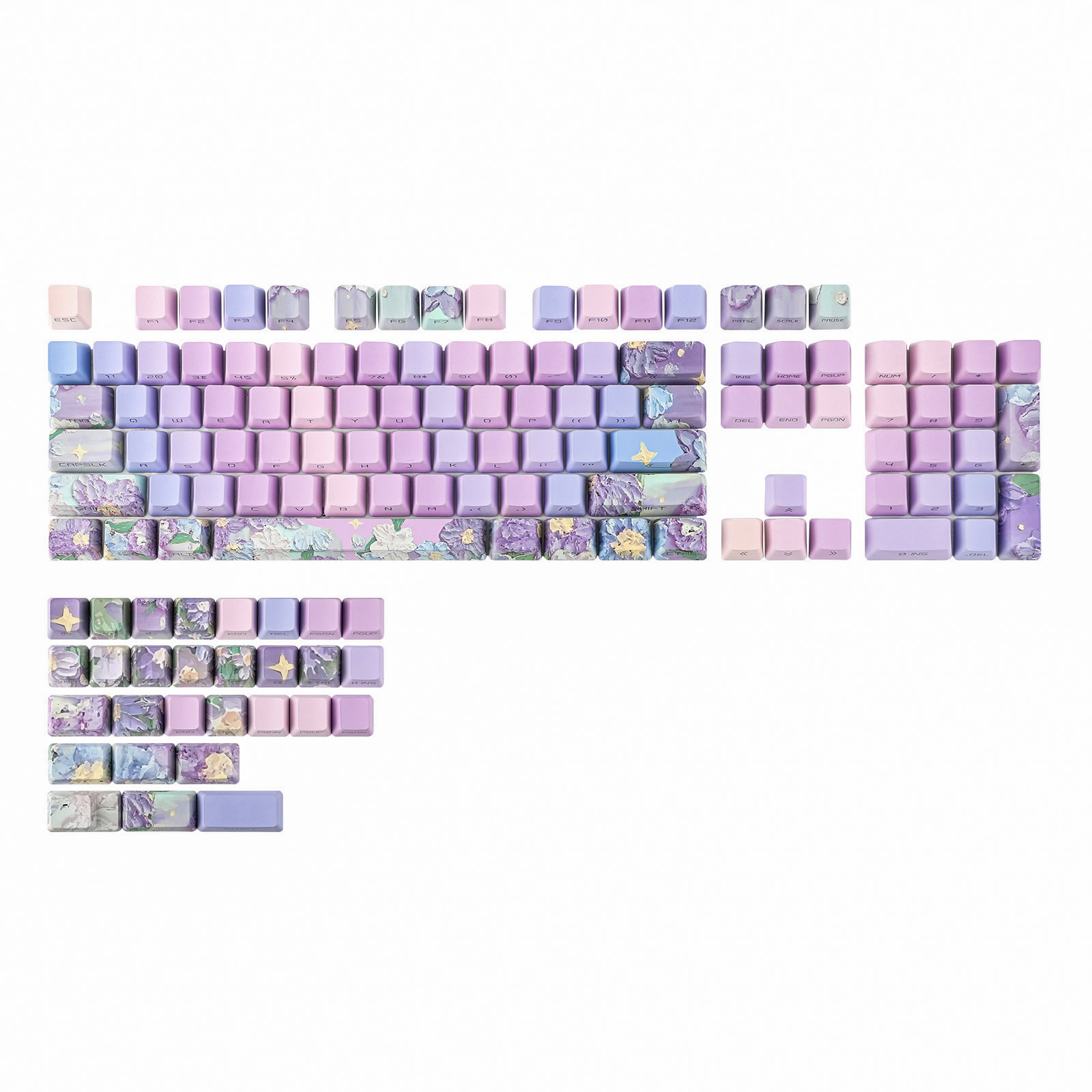 KiiBOOM Violet Keycaps Set 133 - Gaming Accessories Aesthetic ulasan dan harga