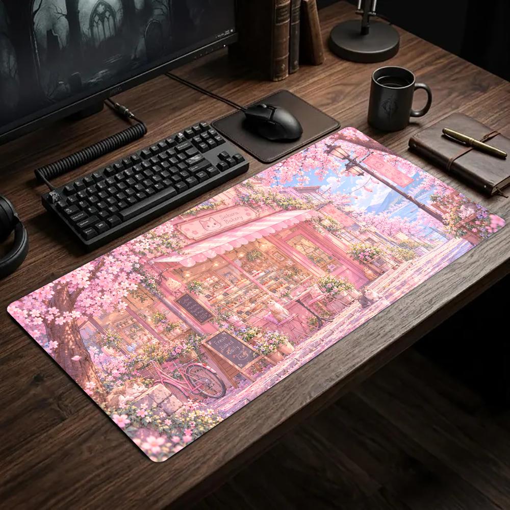 Cherry Blossom Shop Desk Mat T - Gaming Accessories Shop ulasan dan harga