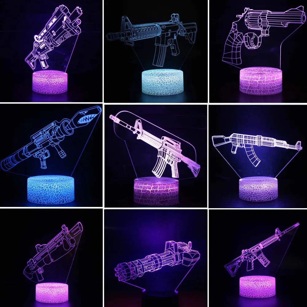 Game Rifle 3d Led Night Light  - Accessories For Your Gaming Room ulasan dan harga