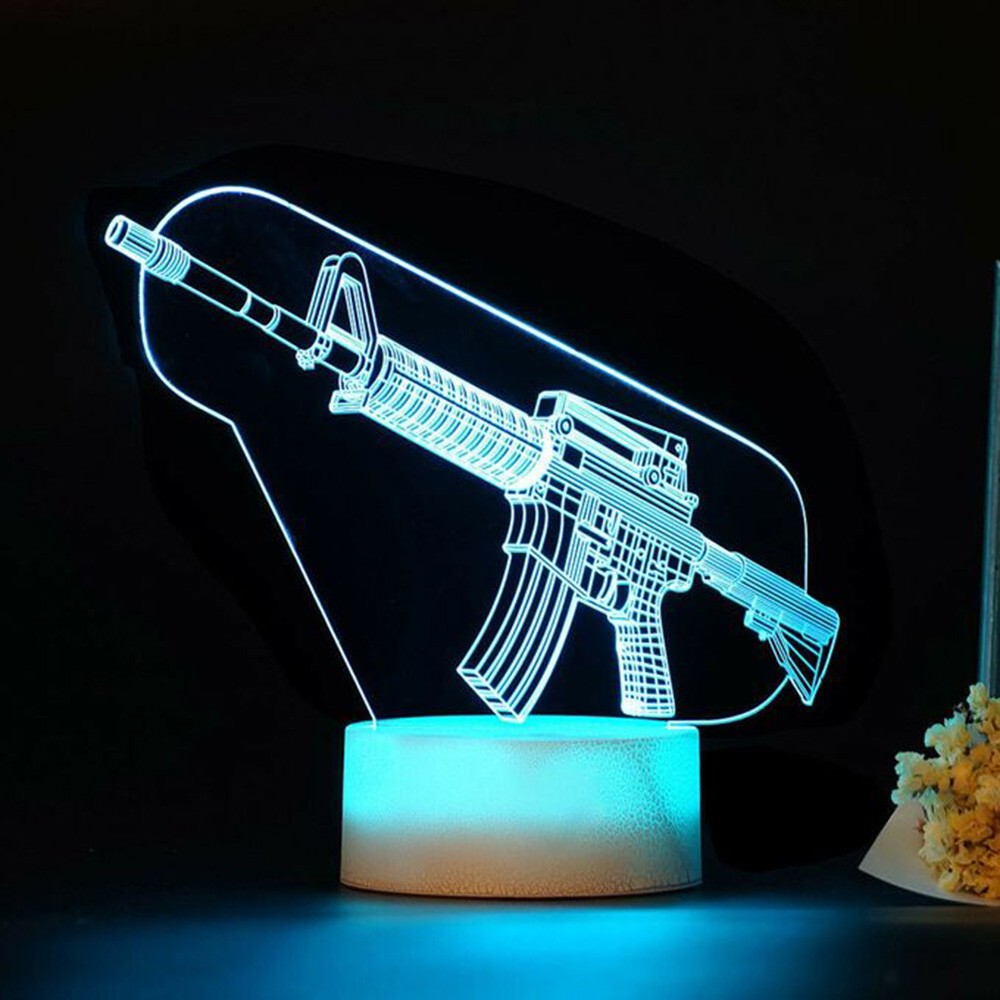 Game Rifle 3d Led Night Light  - Accessories For Your Gaming Room ulasan dan harga