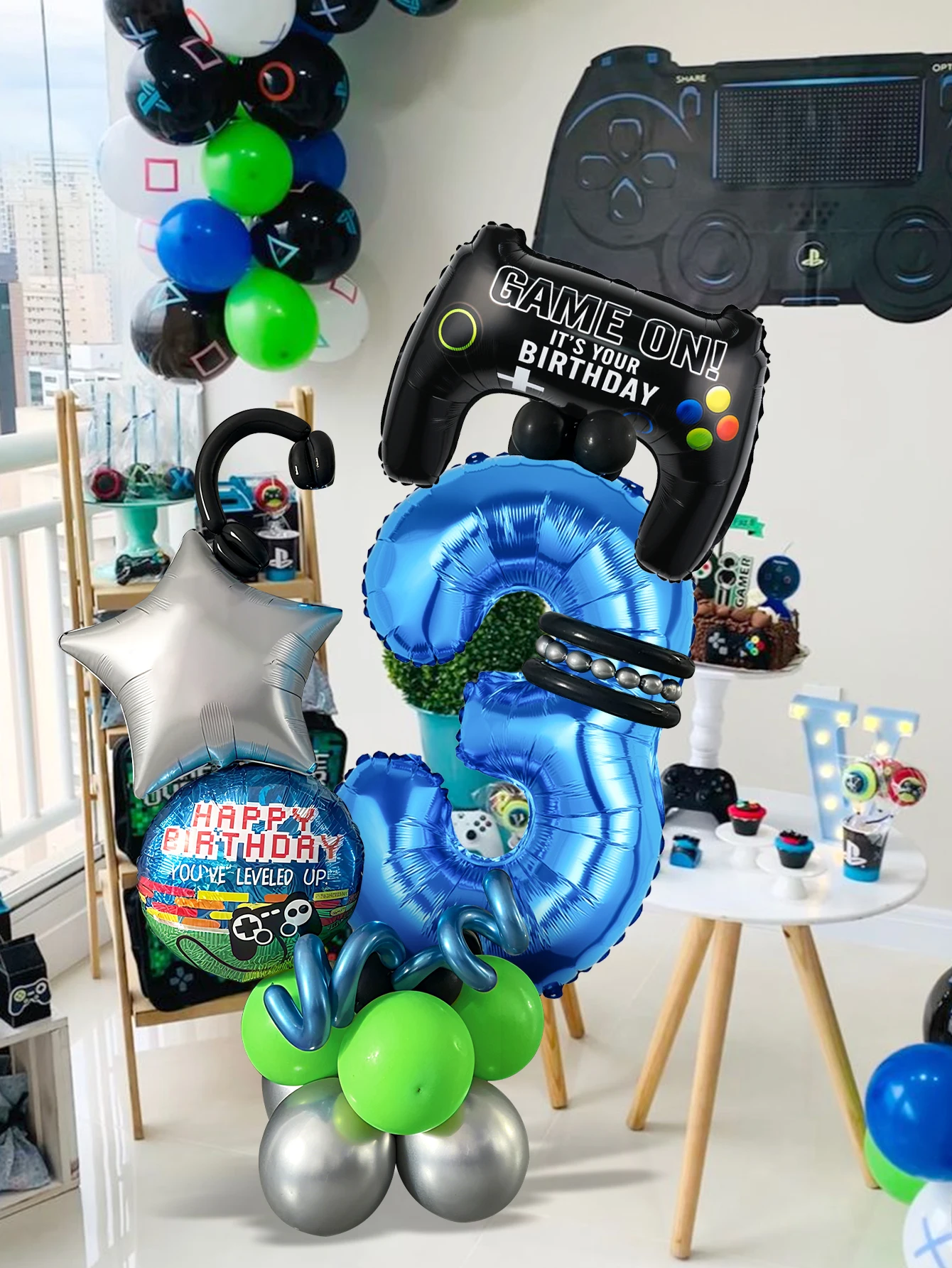 32PCS Game Theme Birthday Numb - Gaming Accessories For Room ulasan dan harga
